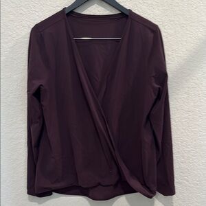 Lululemom Dark Purple Wrap Top size 12